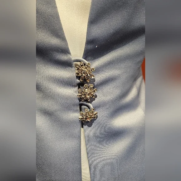 Classic ankle-length dress. Size 6. Blue And White. - Picture 7 of 7